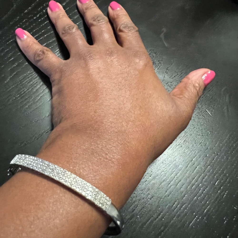 Genuine Diamond and sterling silver bracelet